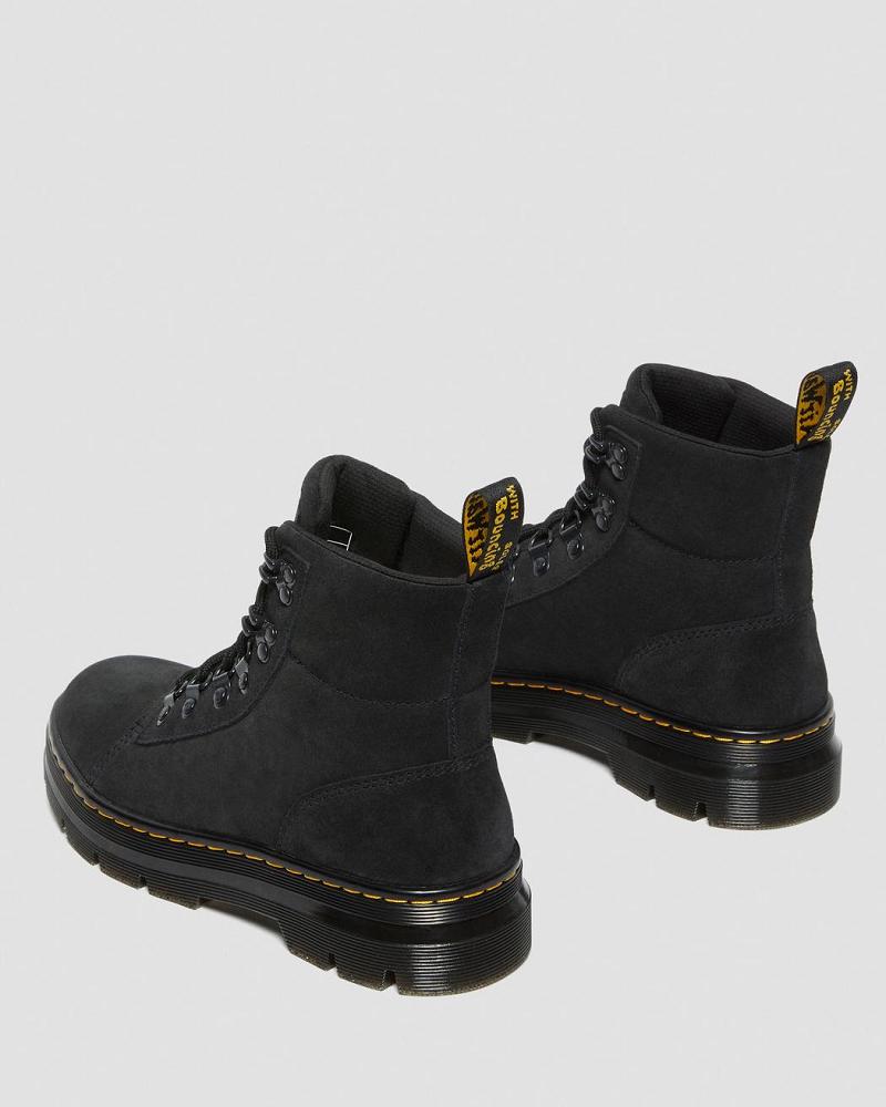 Dr Martens Combs Women Suede Enkellaars Dames Zwart | NL 708UZG